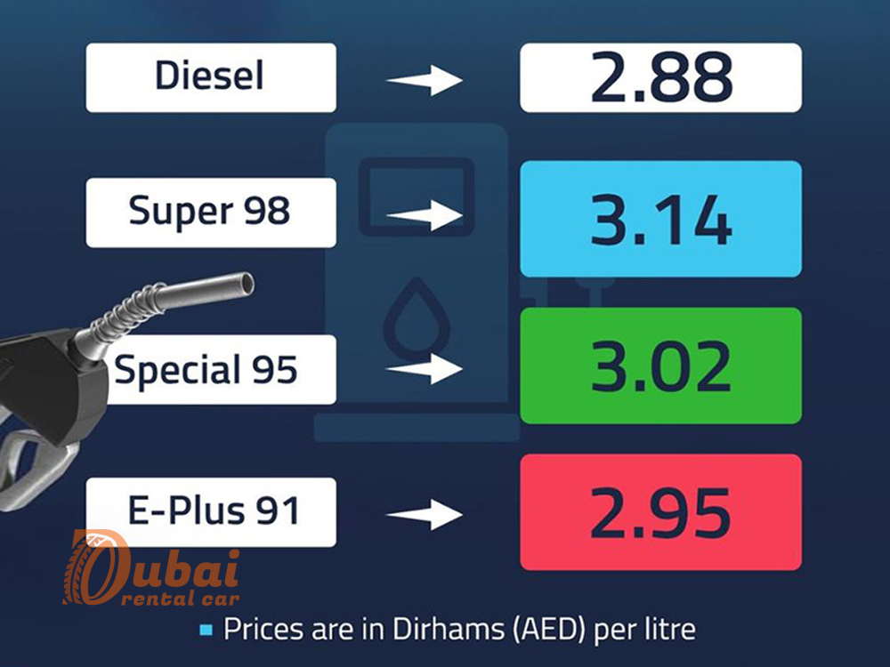لیست قیمت بنزین در دبی