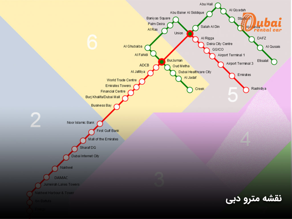 نقشه مترو دبی